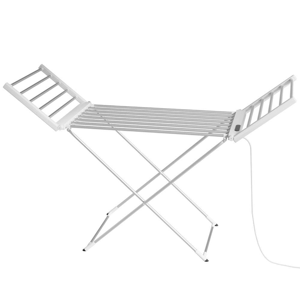 Foldable Electric Heated Towel Rail Rack with 24H Timer - Stylish with Drying Racks & Hangers