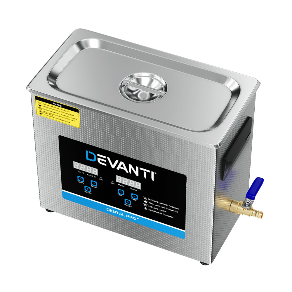 6.5L Ultrasonic Cleaner Heater Cleaning Machine Timer Industrial 180W | Jewellery Cleaners