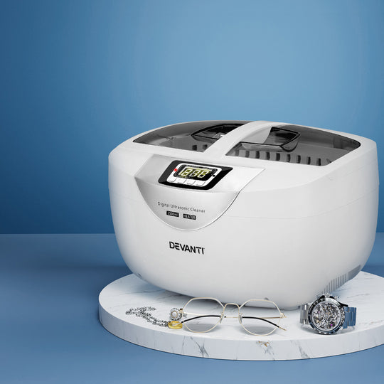 Jewellery Cleaners - 2500Ml Ultrasonic Cleaner Heater Jewellery Glasses Cleaning Machine 70W