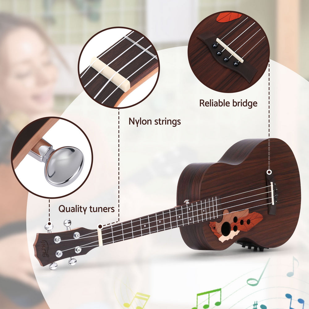 30 Inch EQ Ukulele 18 Frets Acoustic Electric Guitar for Beginners | Guitars
