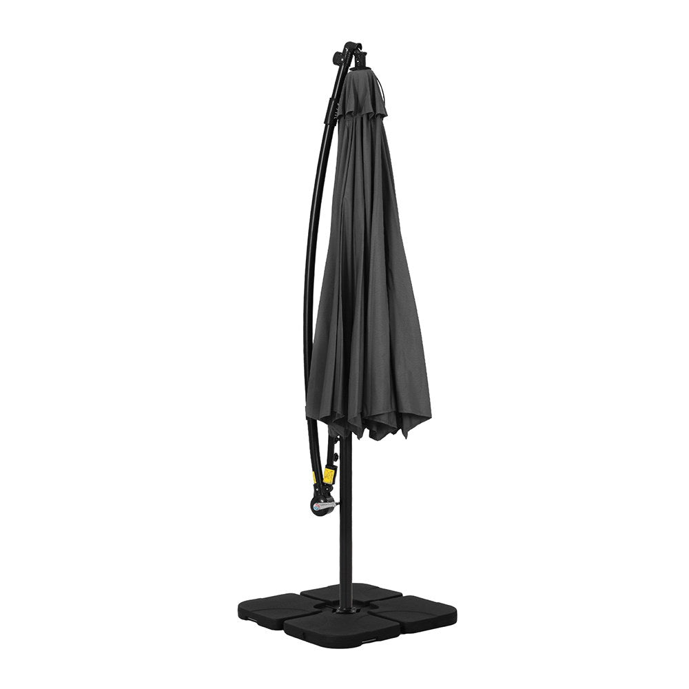 3M Outdoor Cantilever Umbrella with LED Base, Umbrellas & Sunshades