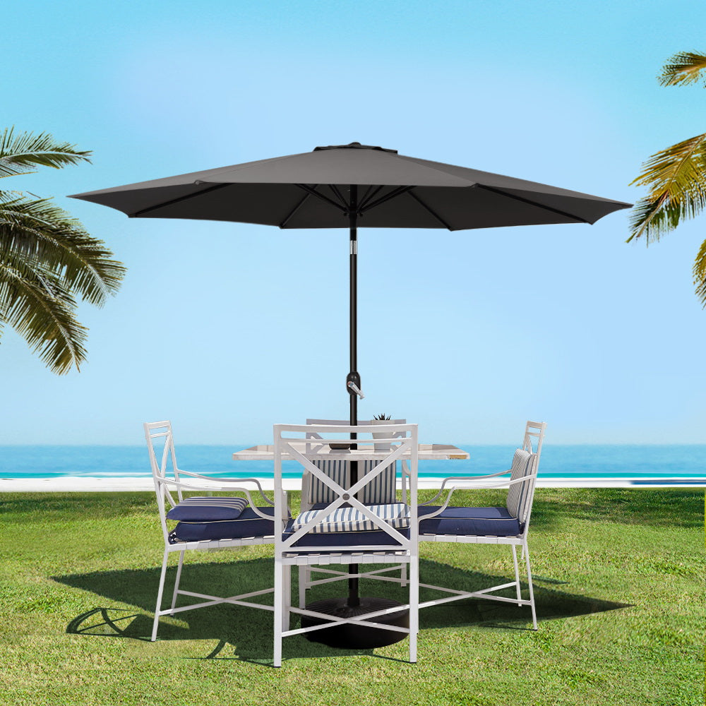 Outdoor Umbrella Umbrellas Beach Garden Tilt Sun Patio Deck Pole 2.7M, Umbrellas & Sunshades