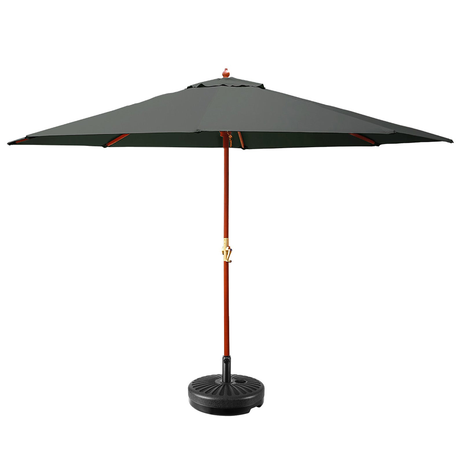 Umbrellas & Sunshades - Instahut Outdoor Umbrella Pole Umbrellas 3M W/ Base Garden Stand Deck Charcoal