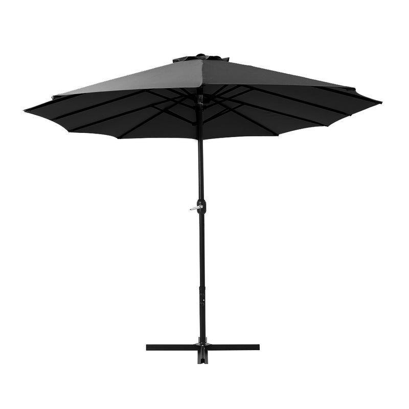 Outdoor Umbrella Twin Umbrellas Beach Garden Stand Base Sun Shade 4.57M - Umbrellas & Sunshades