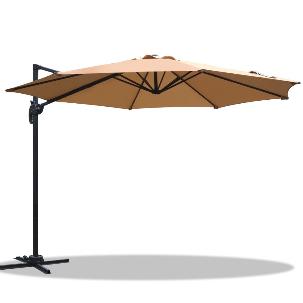 Instahut Roma Outdoor Umbrella - Beige | Umbrellas & Sunshades