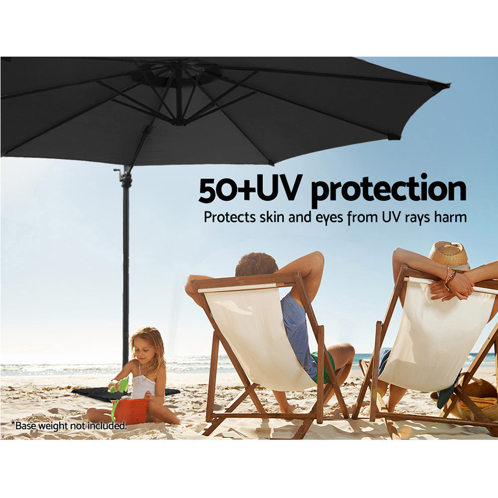 Umbrellas & Sunshades - Instahut Roma Outdoor Umbrella - Black