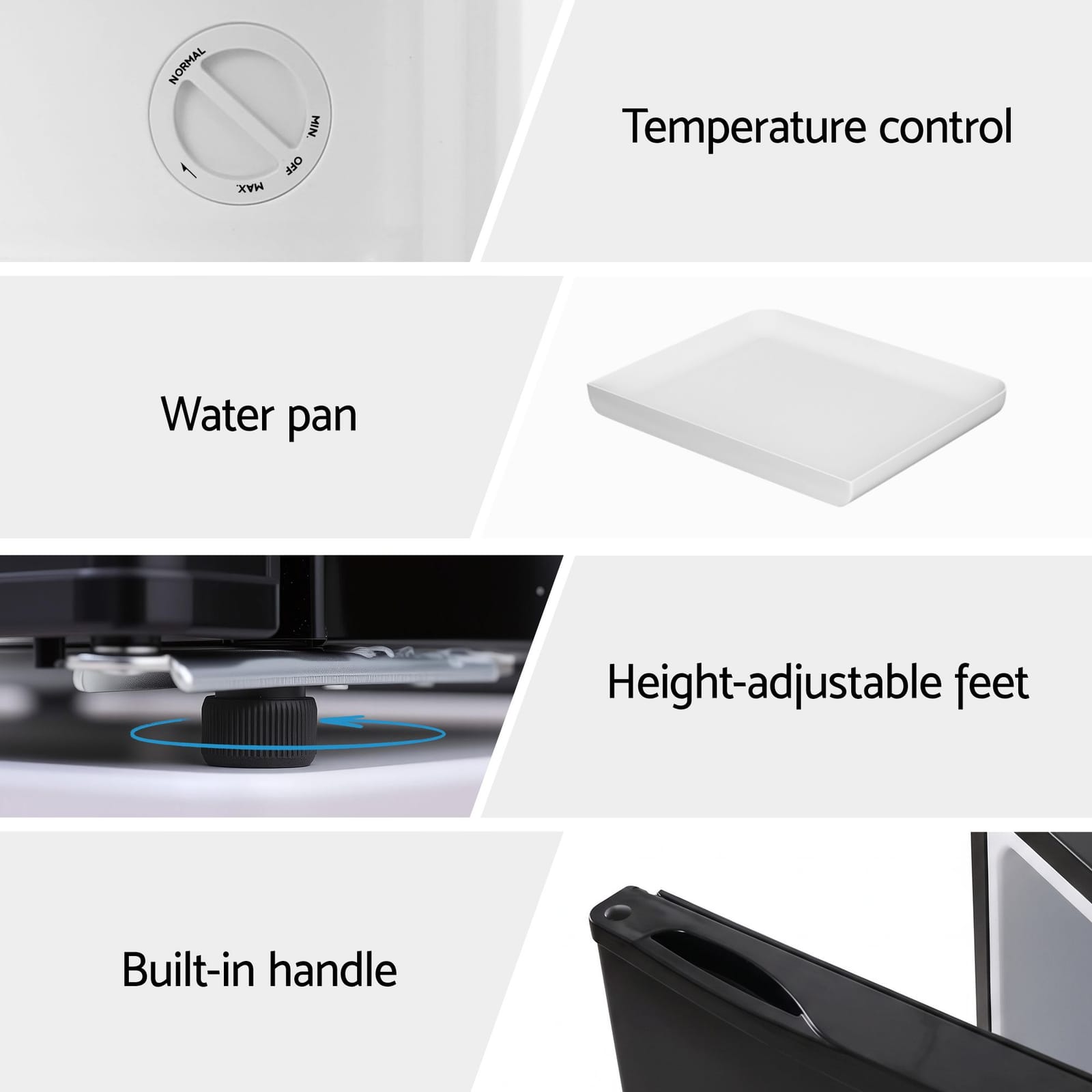 Compact Upright Freezer Black 45x45x62cm