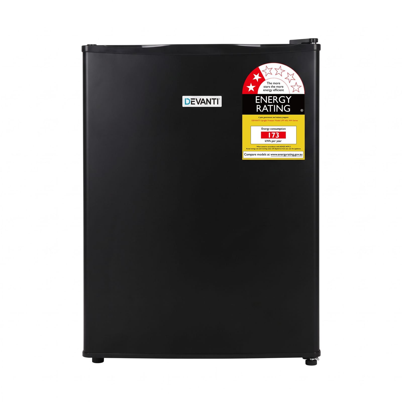 Compact Upright Freezer Black 45x45x62cm