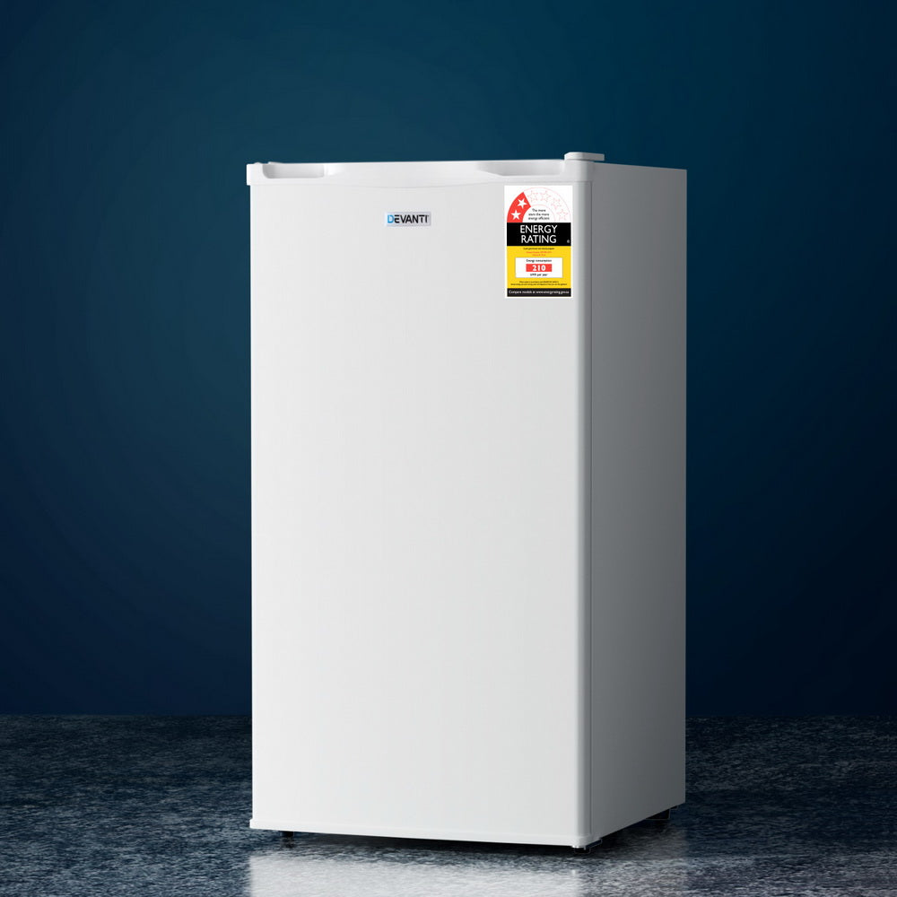 Devanti 81L Upright Freezer Fridge White Compact and Efficient