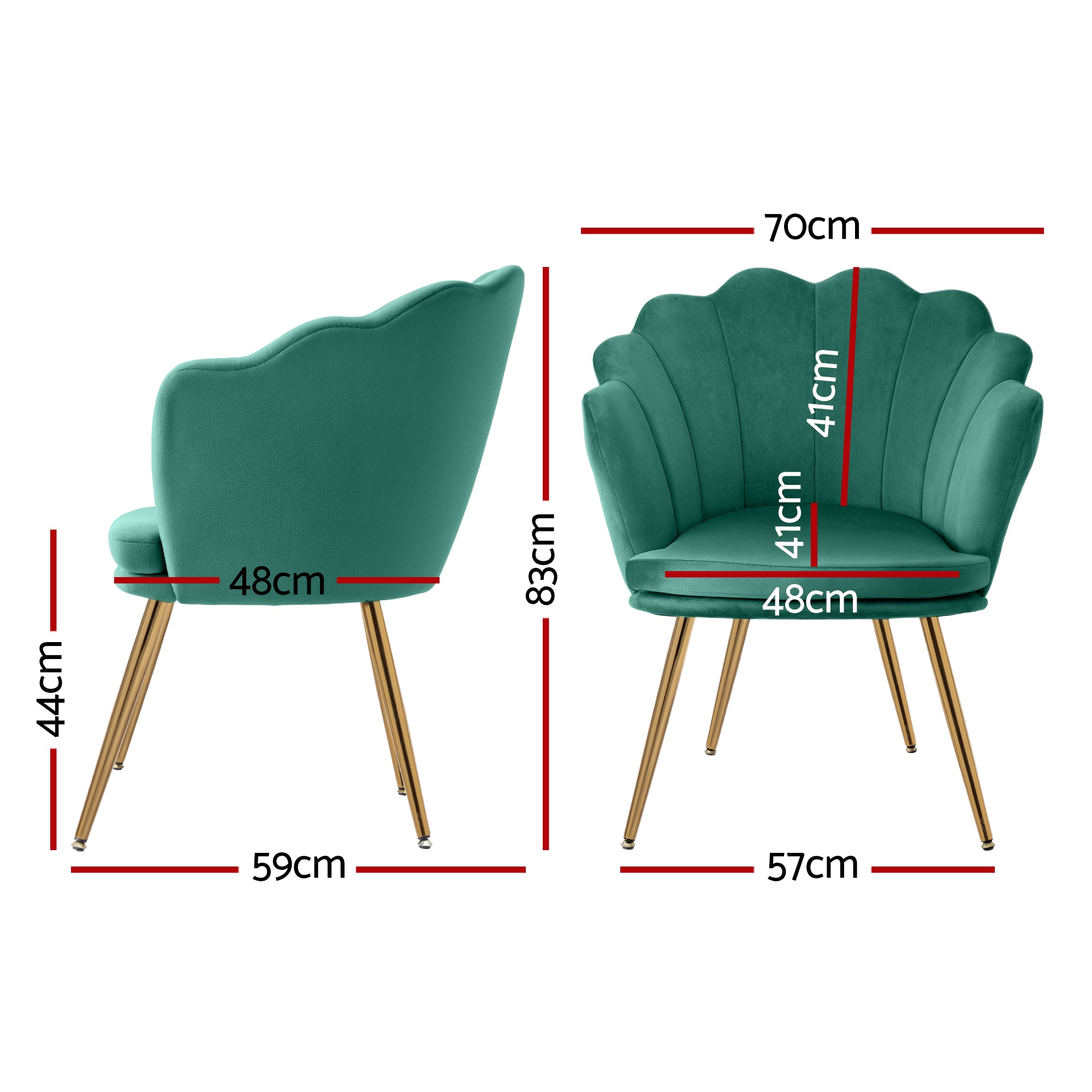 Armchair Callista Velvet Green Lounge Chair Upholstered Seating