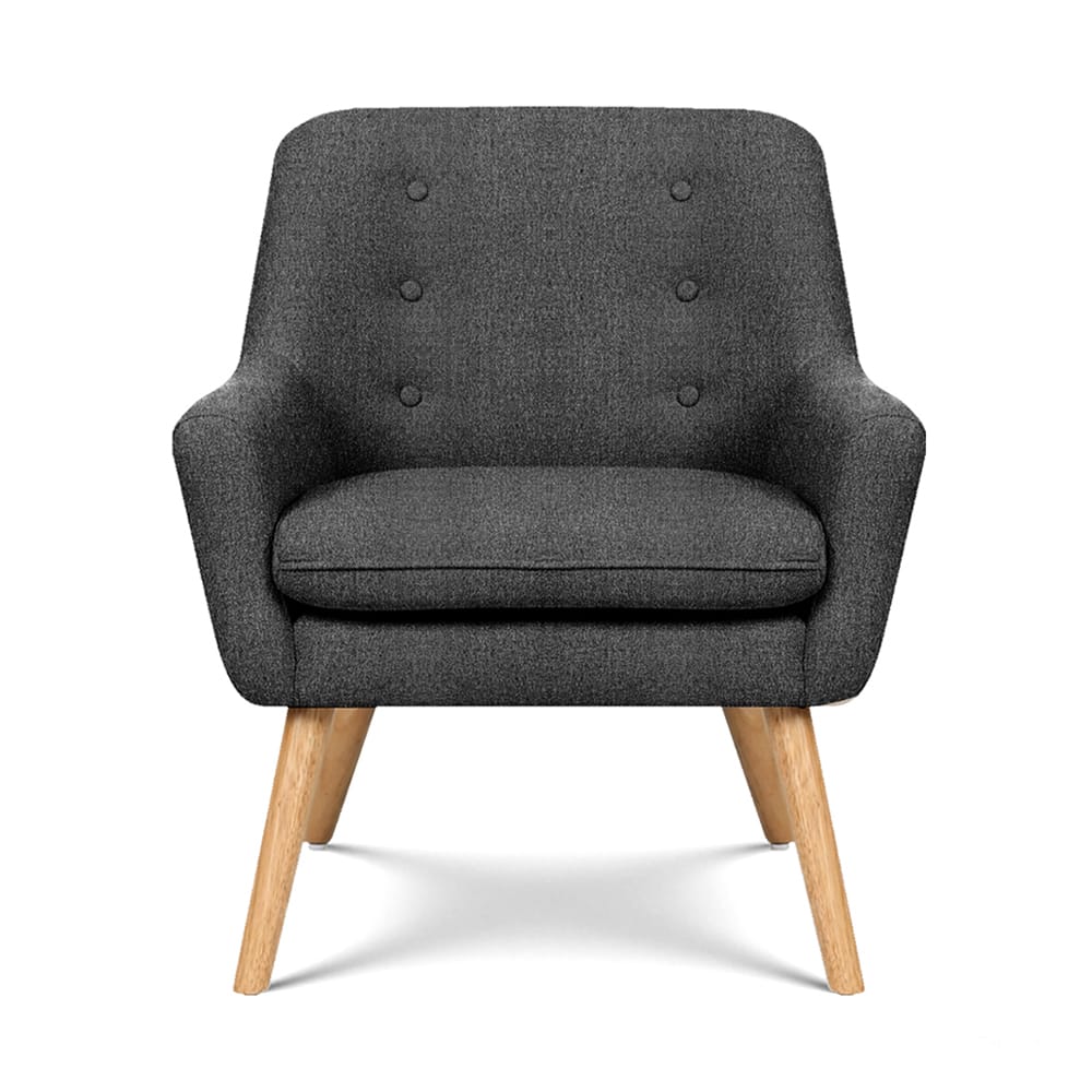 Charcoal Armchair Lounge Chair 64x68x80cm