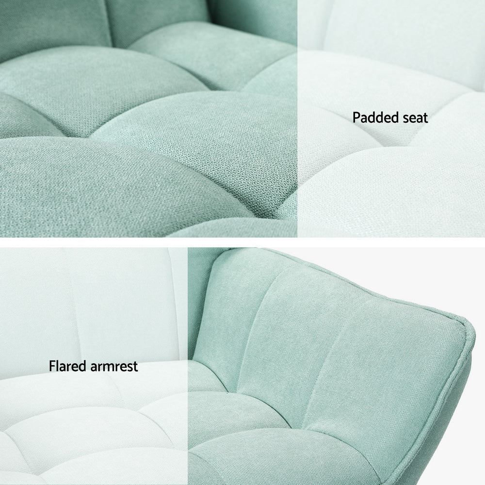 Armchair Lounge Chair Accent Chairs Sofa Linen Fabric Cushion Seat