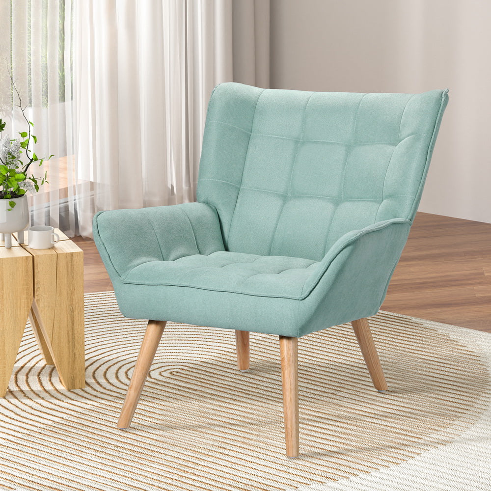 Armchair Lounge Chair Accent Chairs Sofa Linen Fabric Cushion Seat