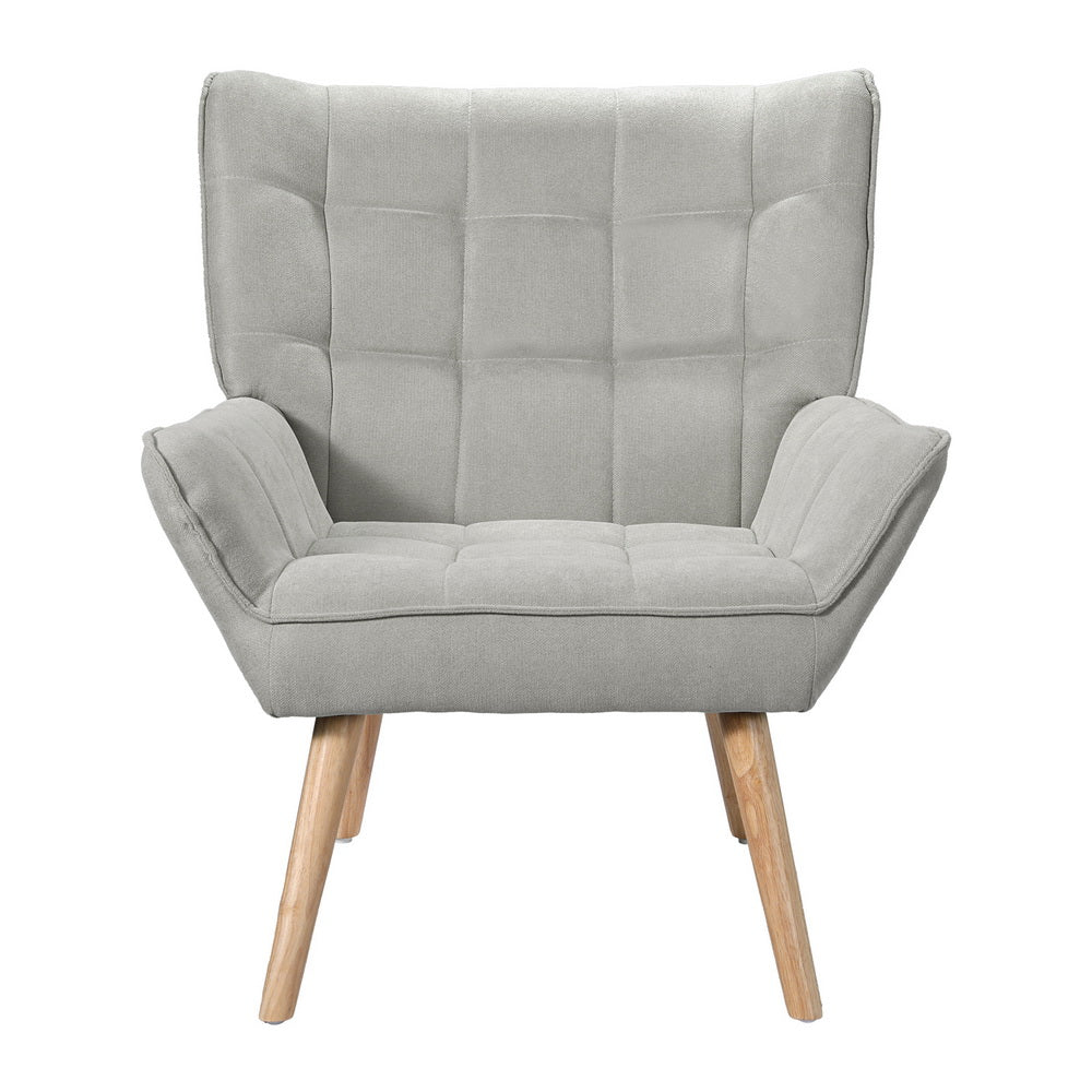Armchair Lounge Chair Accent Chairs Sofa Linen Fabric Cushion Seat