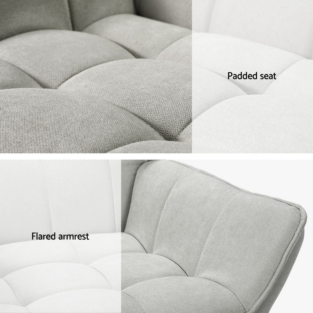 Armchair Lounge Chair Accent Chairs Sofa Linen Fabric Cushion Seat