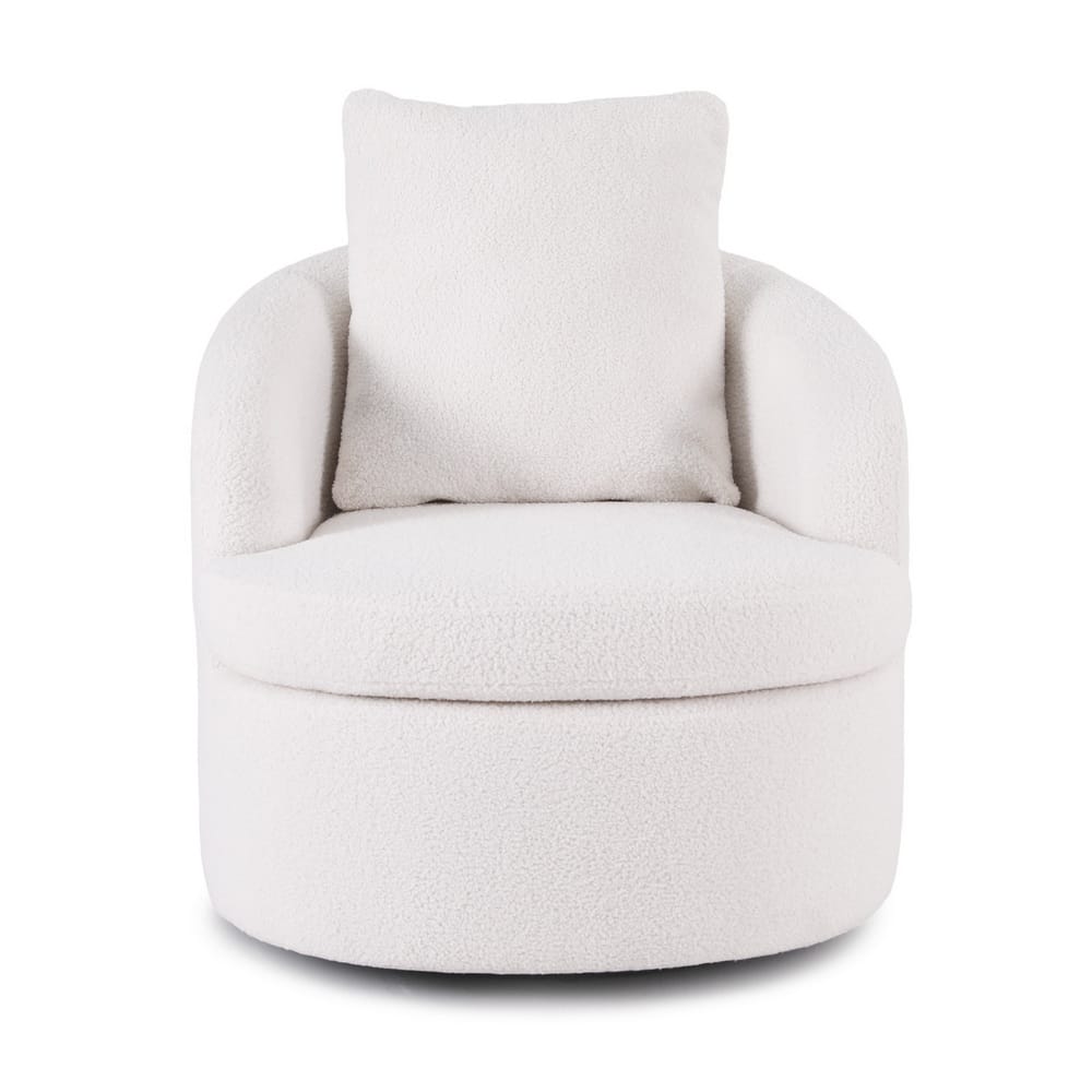 Round Swivel Armchair Extra Pillow 70x76x84cm