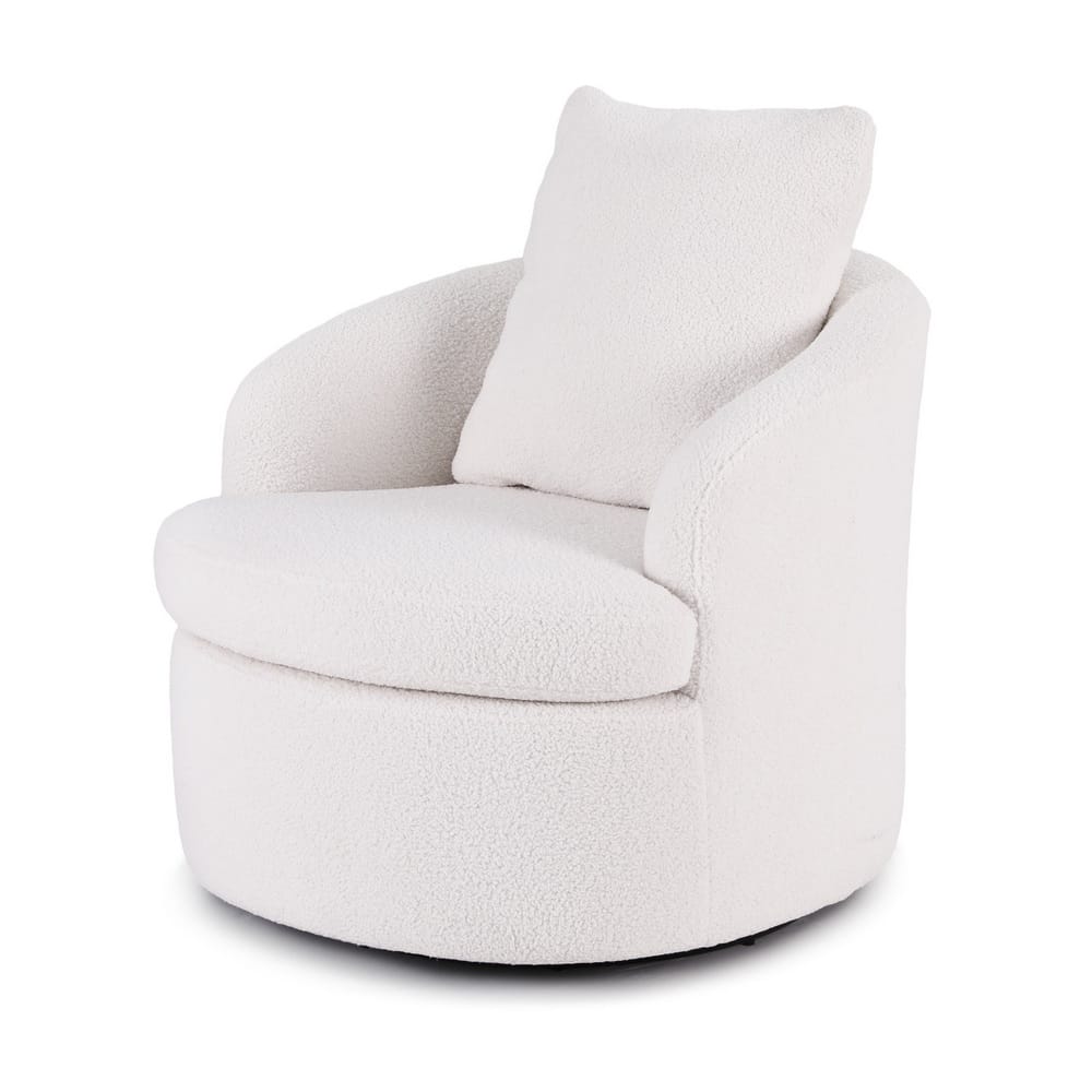 Round Swivel Armchair Extra Pillow 70x76x84cm