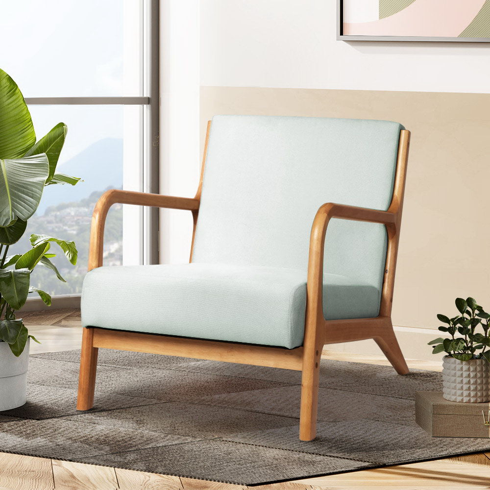 Wood finish - Armchair Lounge Chair Accent Armchairs Couch Sofa Bedroom Grey Wood
