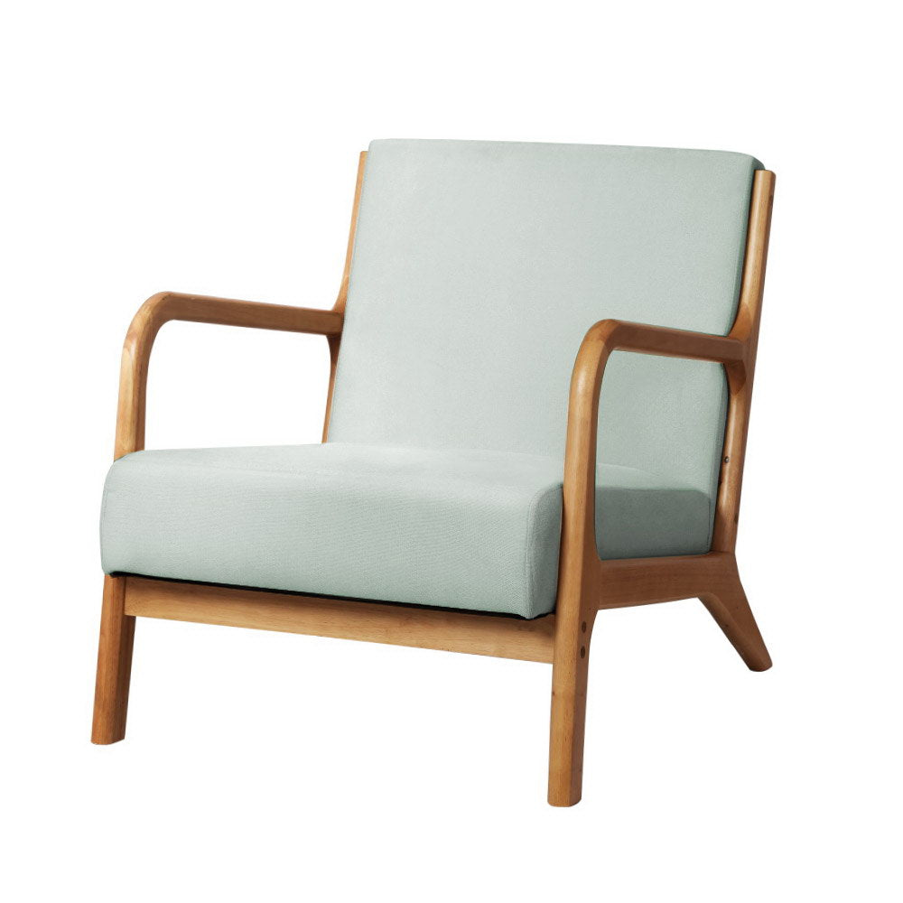 Arm Chairs & Recliners - Armchair Lounge Chair Accent Armchairs Couch Sofa Bedroom Grey Wood