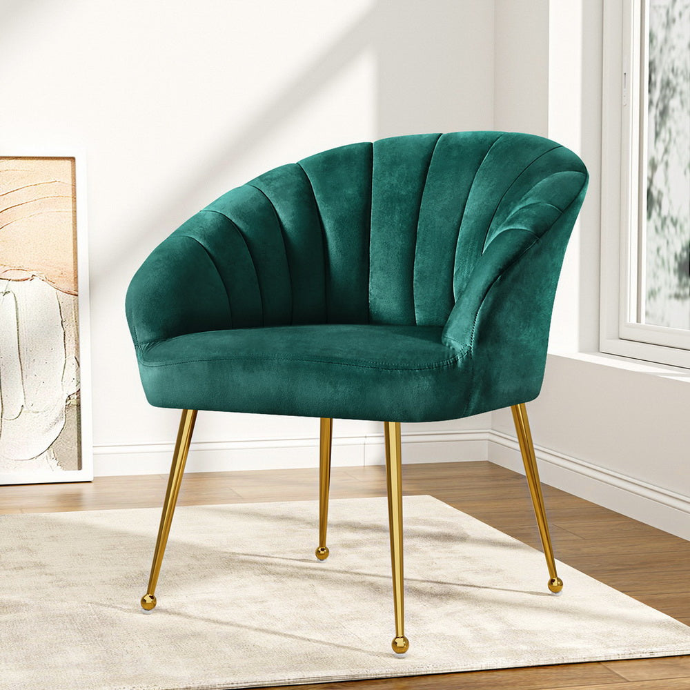 Stylish eye catching Velvet Sofa Couch Armchair-GY/ G/B/P