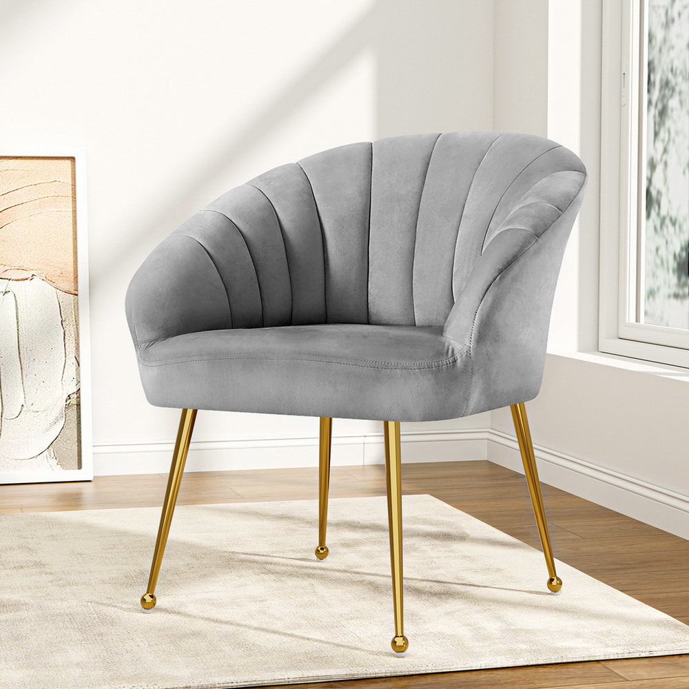 Stylish eye catching Velvet Sofa Couch Armchair-GY/ G/B/P