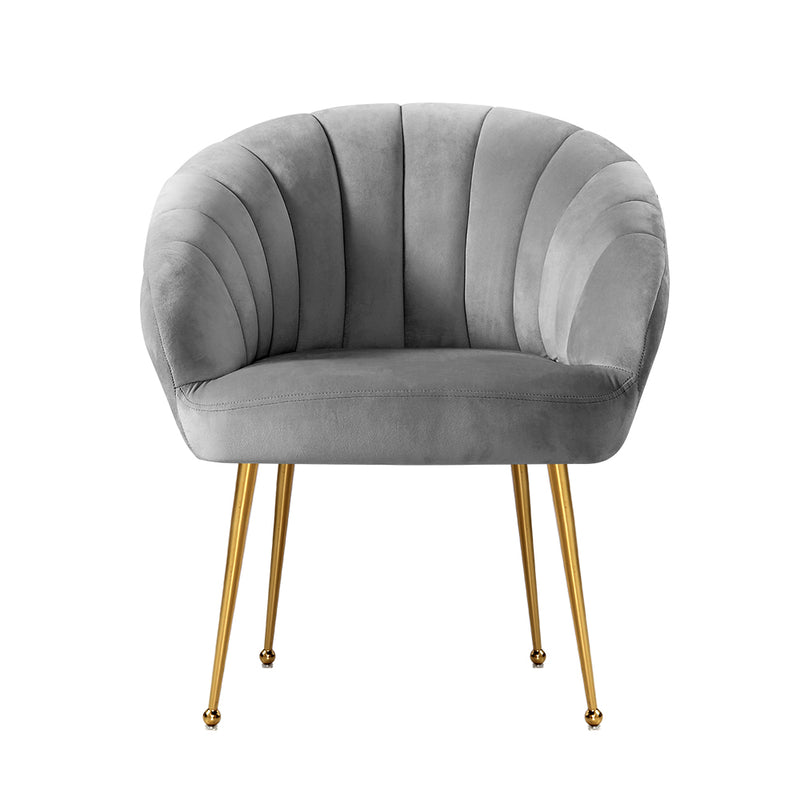 Stylish eye catching Velvet Sofa Couch Armchair-GY/ G/B/P with Arm Chairs & Recliners