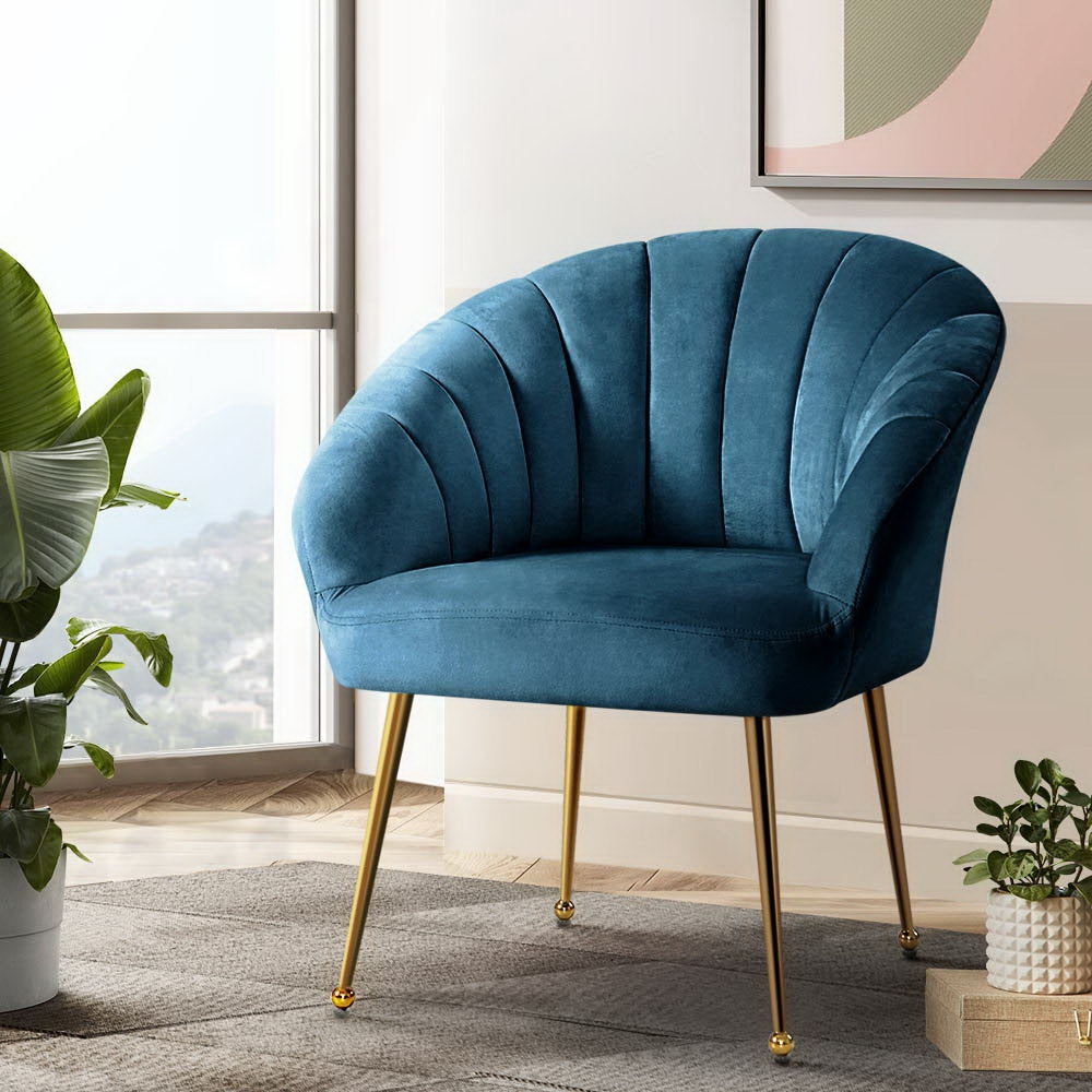 Stylish eye catching Velvet Sofa Couch Armchair-GY/ G/B/P