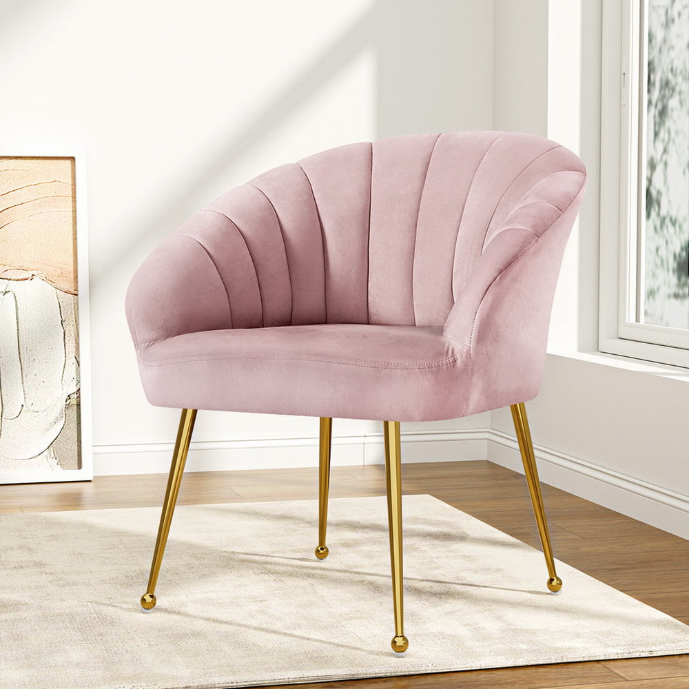 Stylish eye catching Velvet Sofa Couch Armchair-GY/ G/B/P