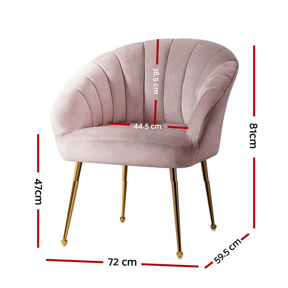 Stylish eye catching Velvet Sofa Couch Armchair-GY/ G/B/P