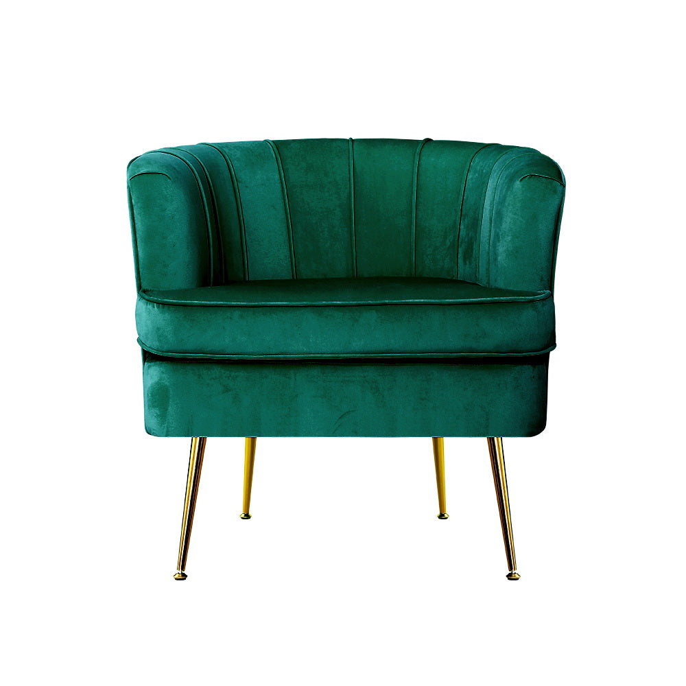 Soft velvet fabric Armchair Lounge Accent Chair Armchairs-GY/G/NA/P