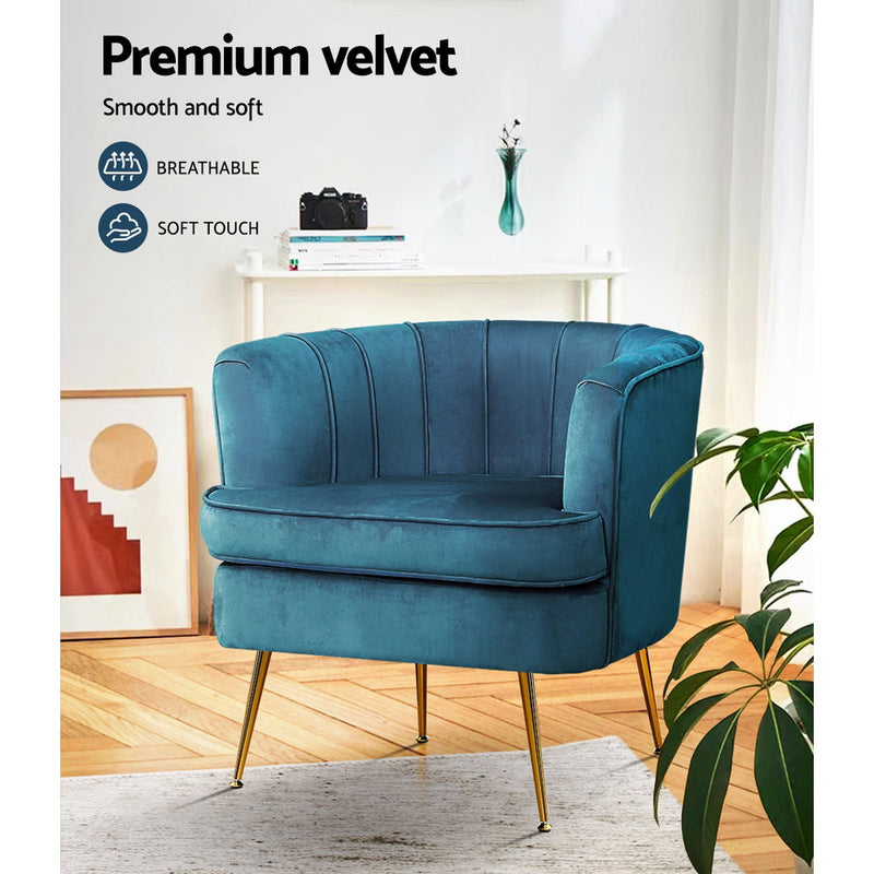 Soft velvet fabric Armchair Lounge Accent Chair Armchairs-GY/G/NA/P, Velvet finish - photo 16