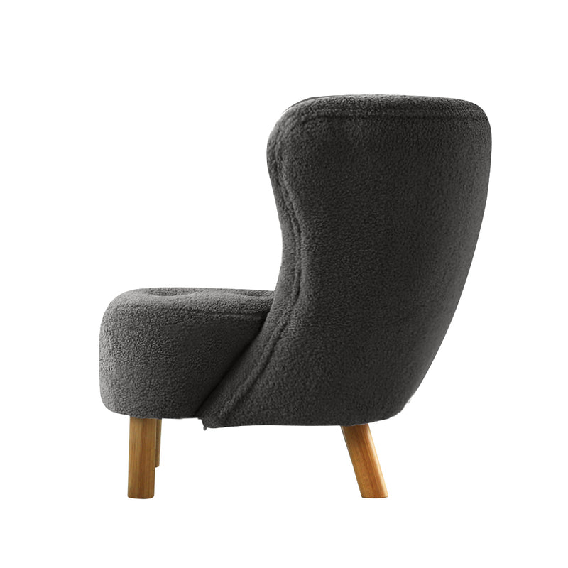 Armchair Lounge Accent Chair Couch Sofa Bedroom Charcoal - Chairs