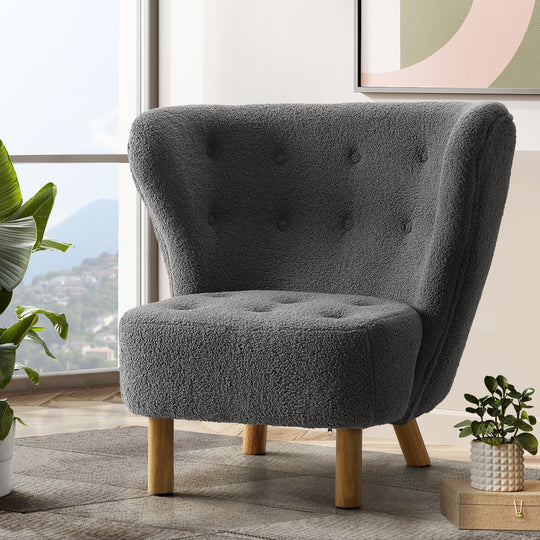 Charcoal colour - Armchair Lounge Accent Chair Couch Sofa Bedroom Charcoal