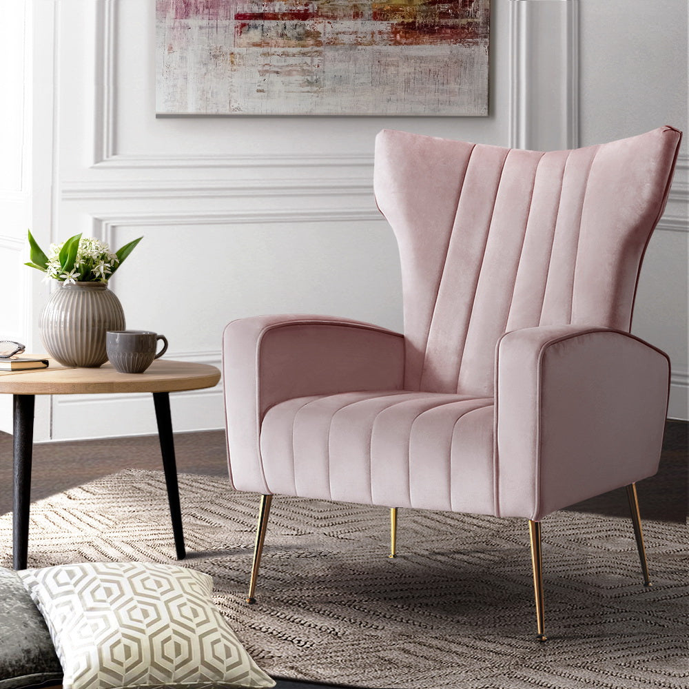 Armchair Navy Velvet Kate