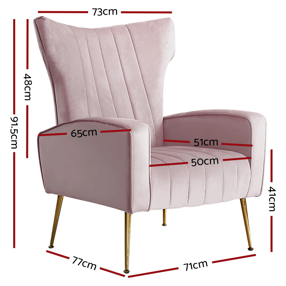 Armchair Navy Velvet Kate