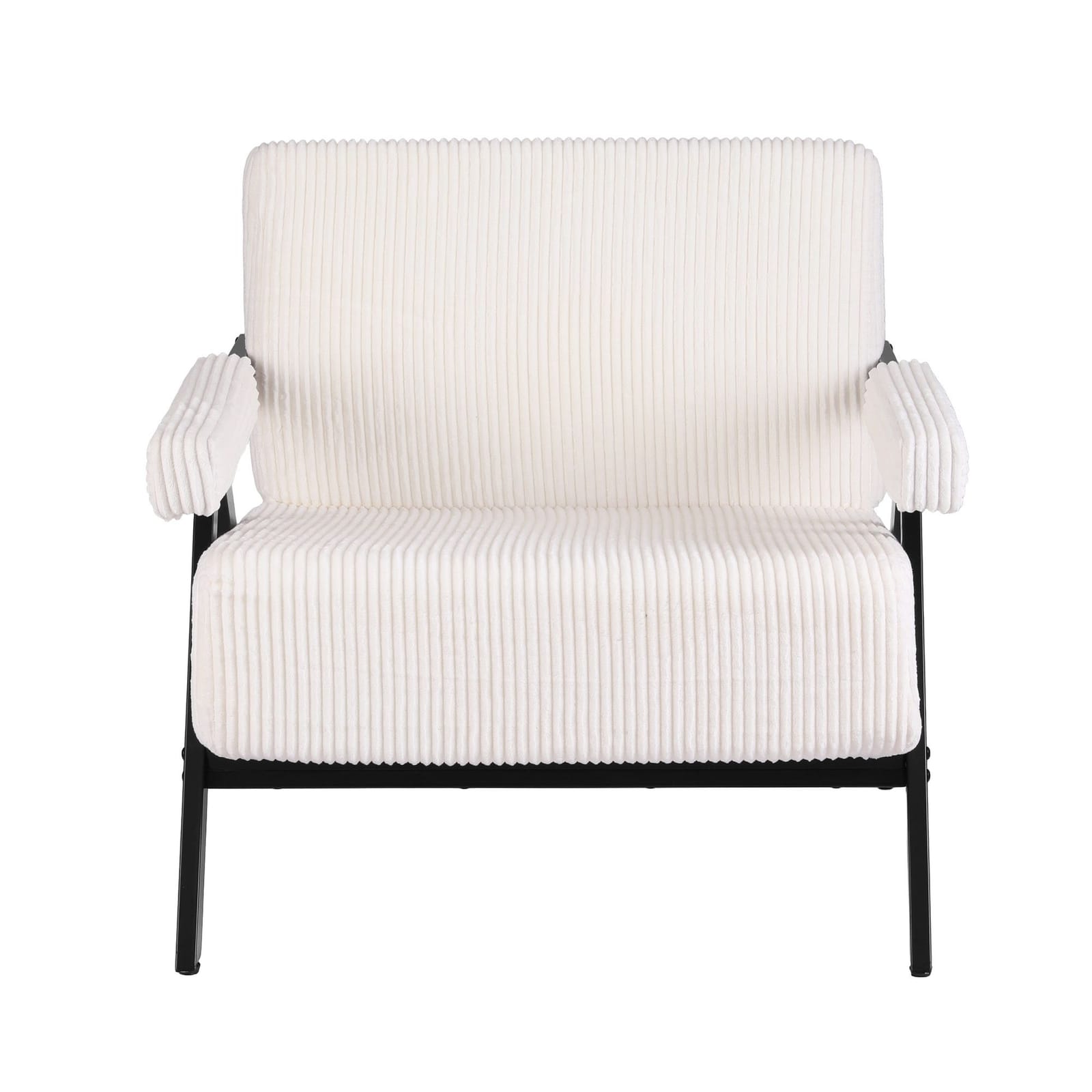 Compressed Armchair White Velvet 74x81x73cm