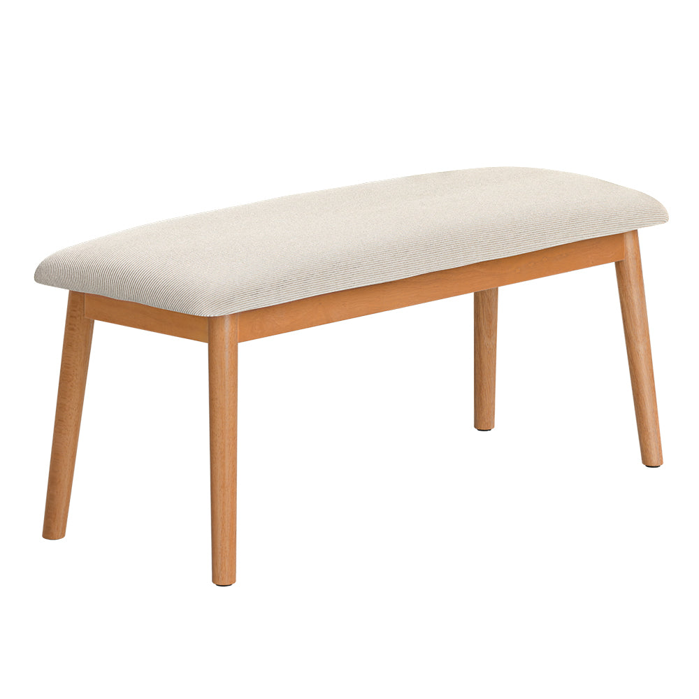 Wooden finish - Dining Bench Upholstery Seat Wooden Chair 106Cm
