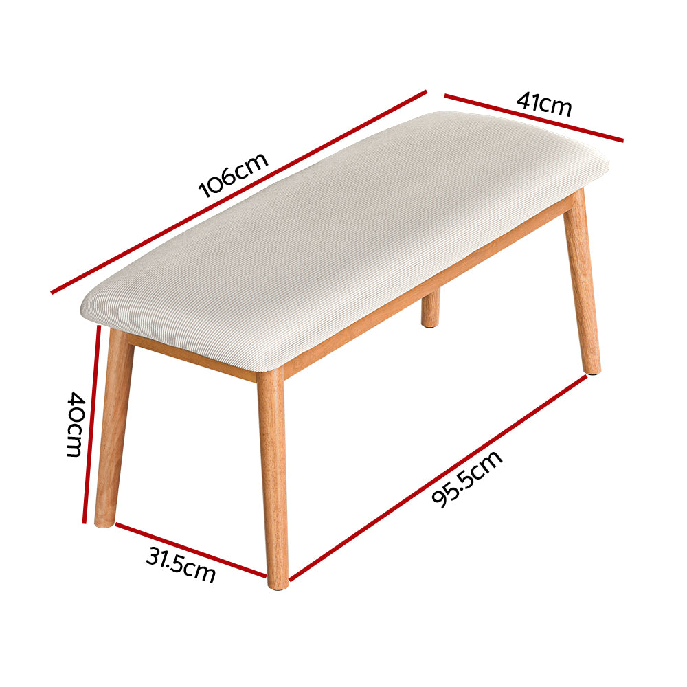 Dining Bench Upholstery Seat Wooden Chair 106Cm | Kitchen & Dining Chairs