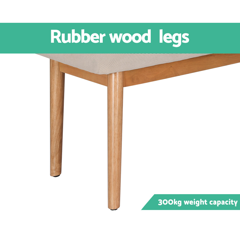 Dining Bench Upholstery Seat Wooden Chair 106Cm