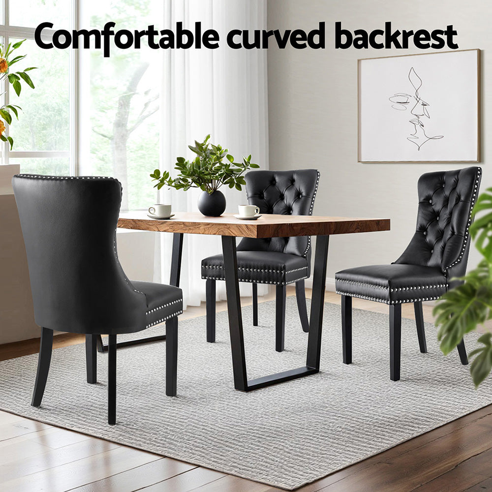 1 Set of 2 Dining Chairs Beige/Black/Grey Velvet