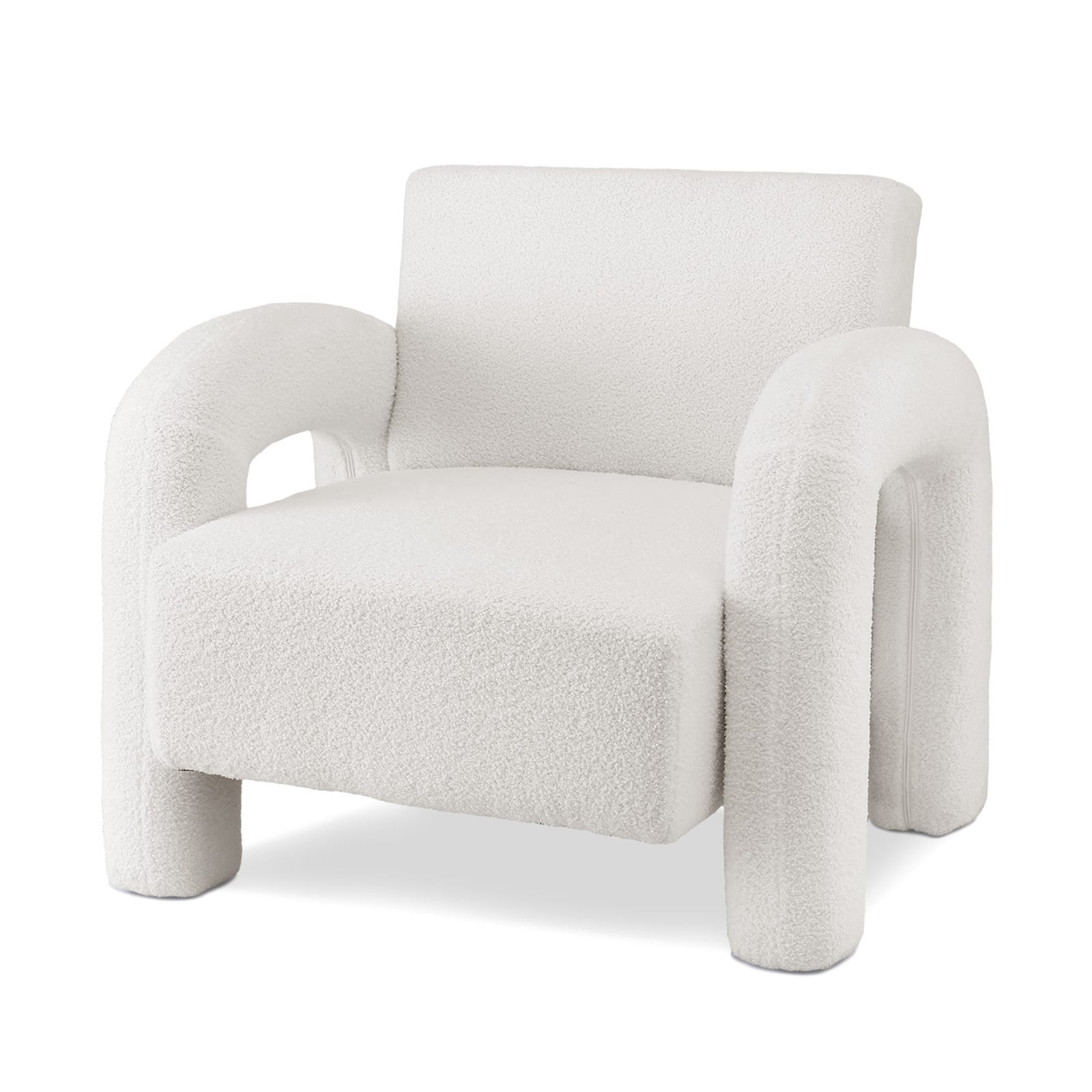 Accent Armchair Boucle Lounge 86x82x76cm