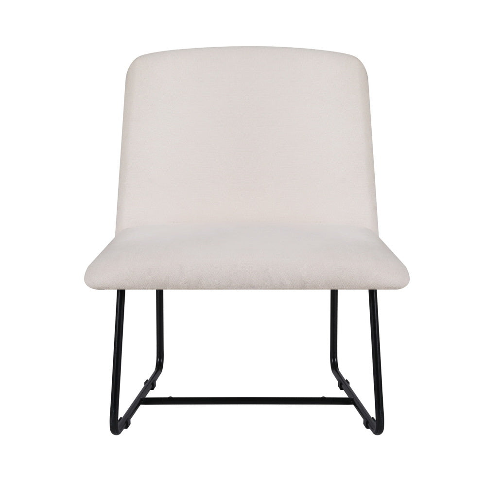 Accent Chair Armchair Cross Leg Beige | Arm Chairs & Recliners