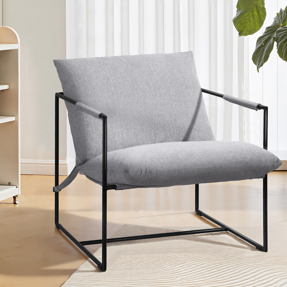 Grey Sling Armchair Lounge Chair – Comfortable Armchair Design