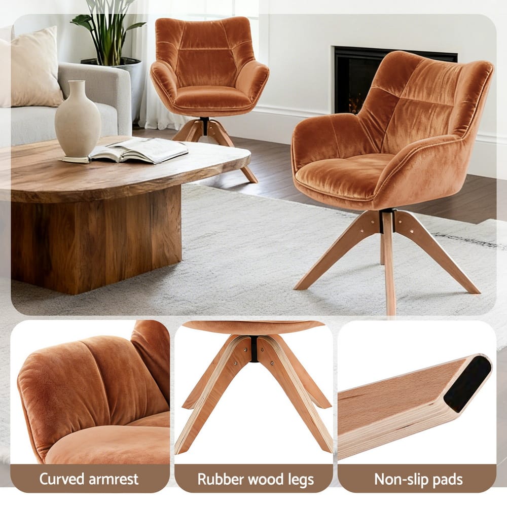 Brown chair 66x69x84cm, in room setting