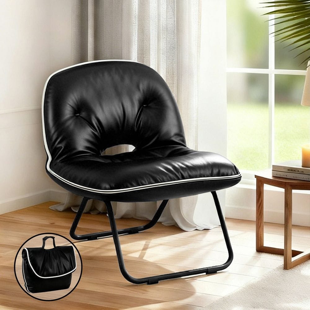 Black chair 62x71x63cm, side view