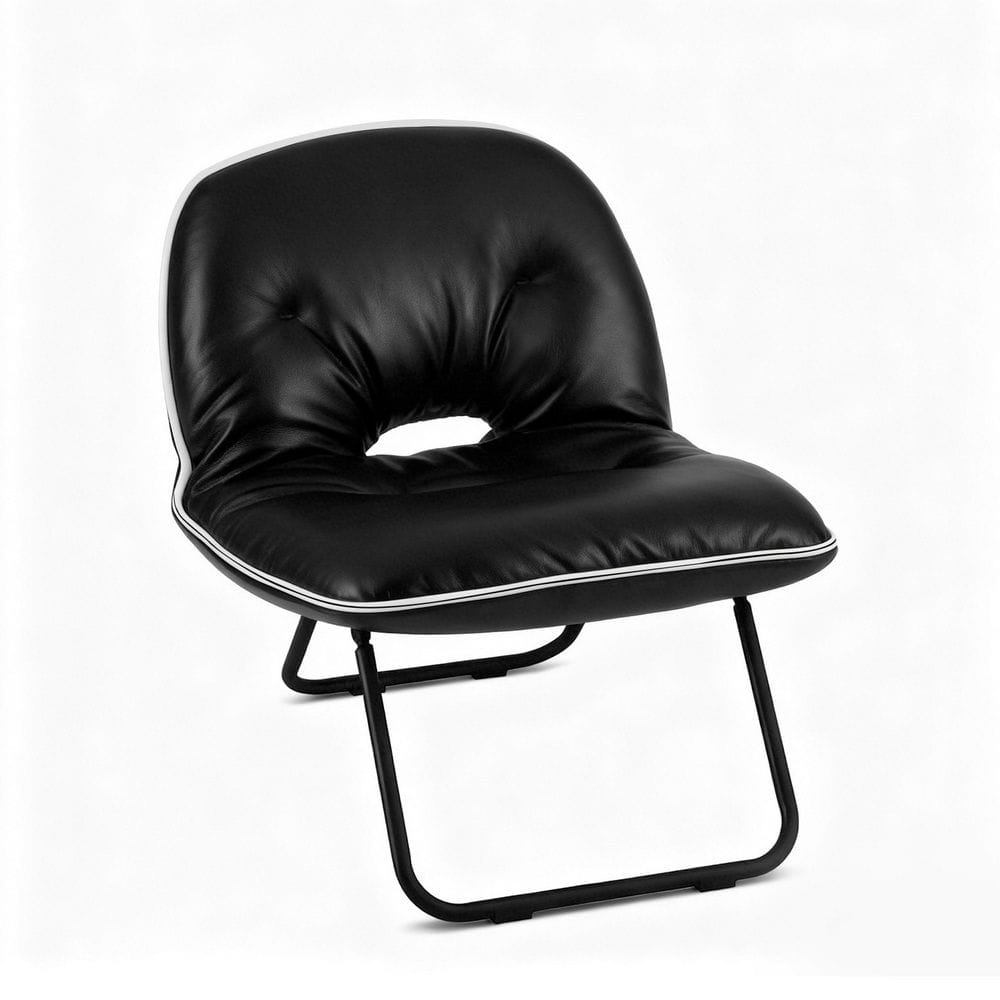 Black chair 62x71x63cm, rear view