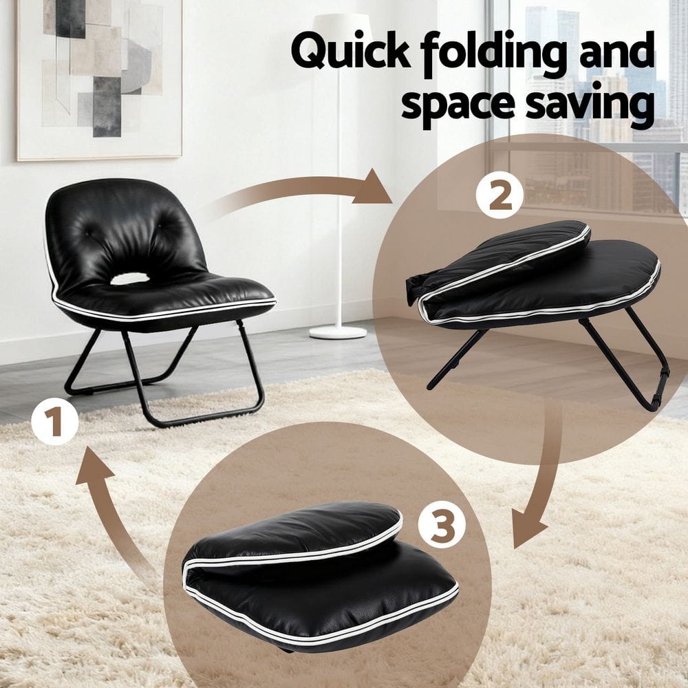 Black chair 62x71x63cm, in room setting