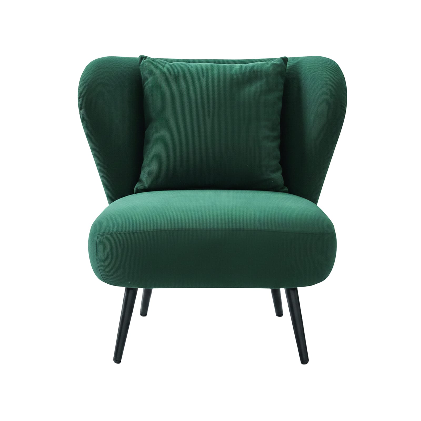 Velvet Armchair Green Accent 75x71x75cm