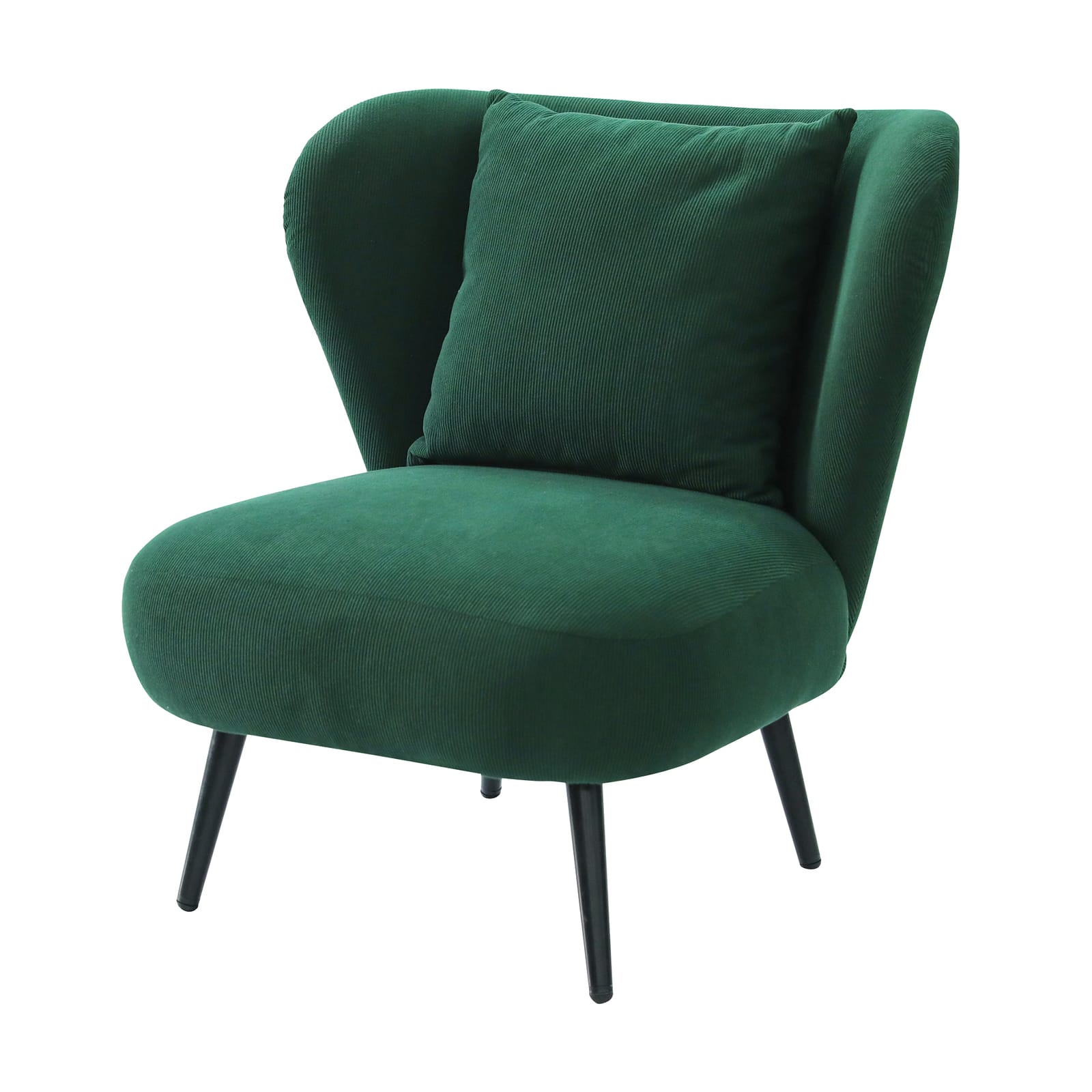 Velvet Armchair Green Accent 75x71x75cm