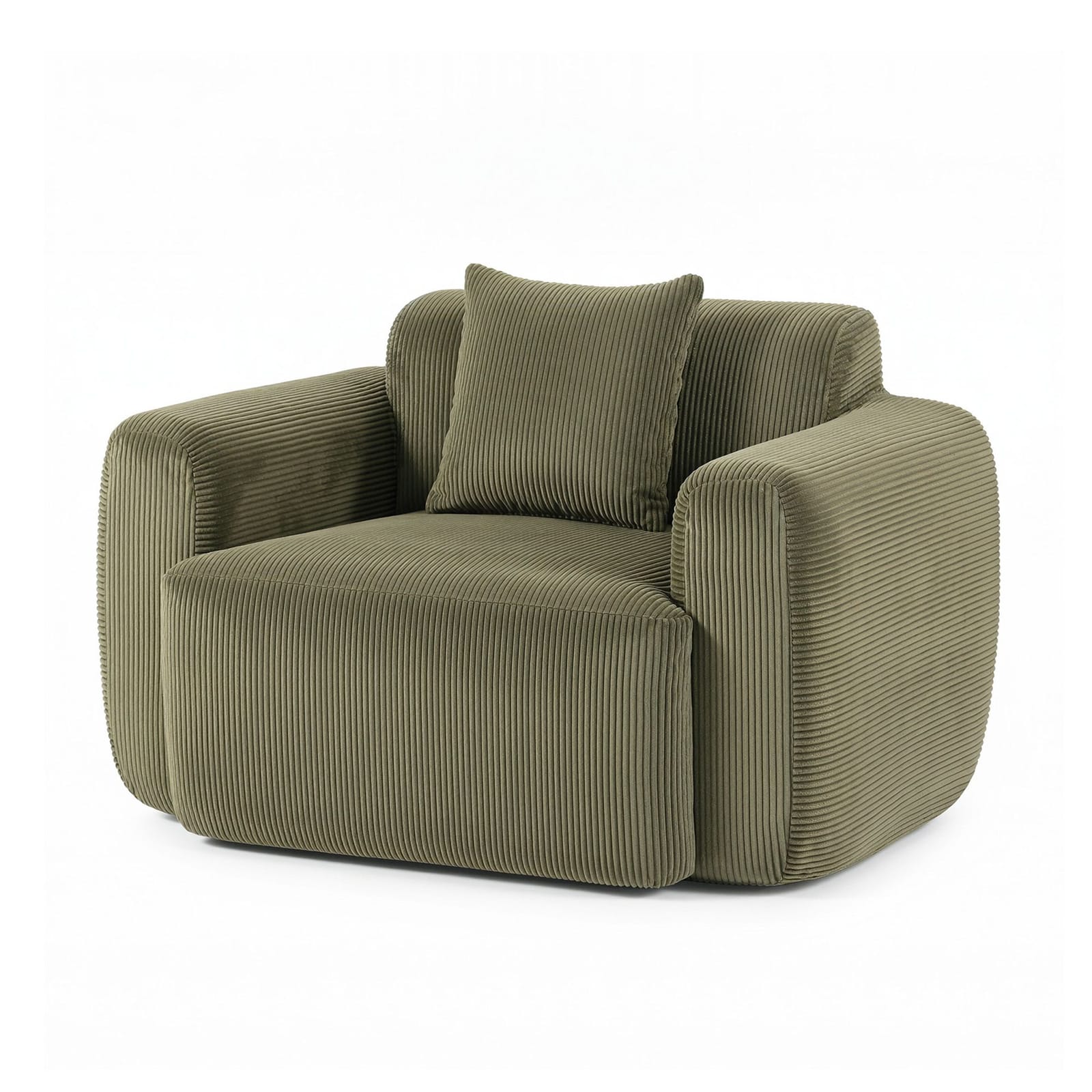 Corduroy Armchair No Assembly Cushion Green | Simpledeals